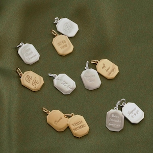 Aangepaste tag gegraveerde ketting - gouden initiële sieraden - zinvol cadeau voor haar | Grace Gepersonaliseerd afbeelding 11