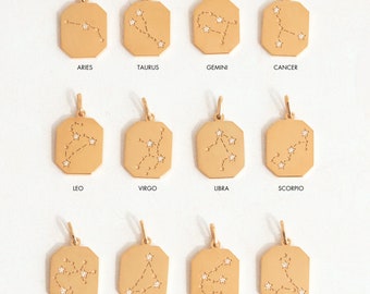 Engraved Constellation Necklace by Gracepersonalized