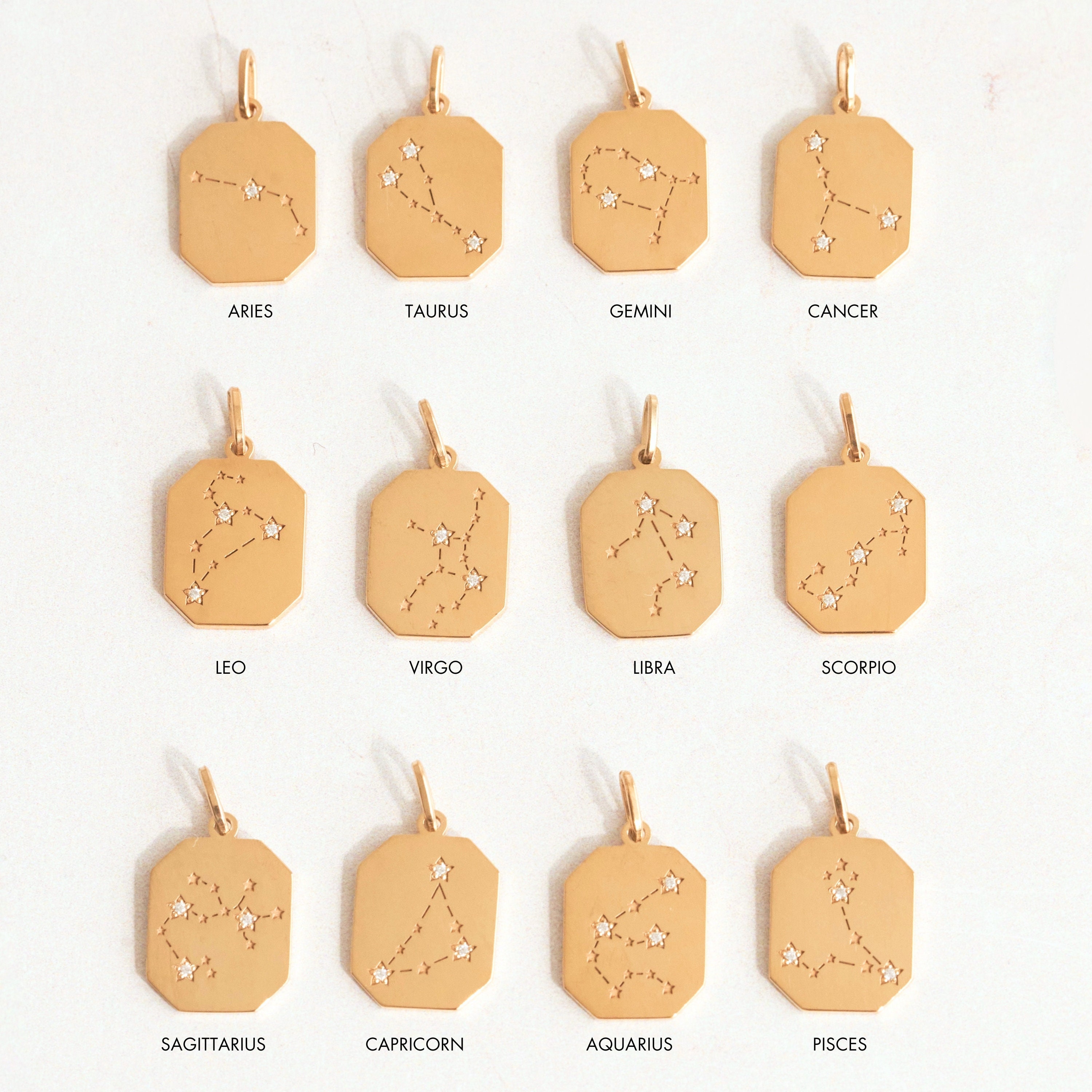 Engraved Constellation Necklace by Gracepersonalized