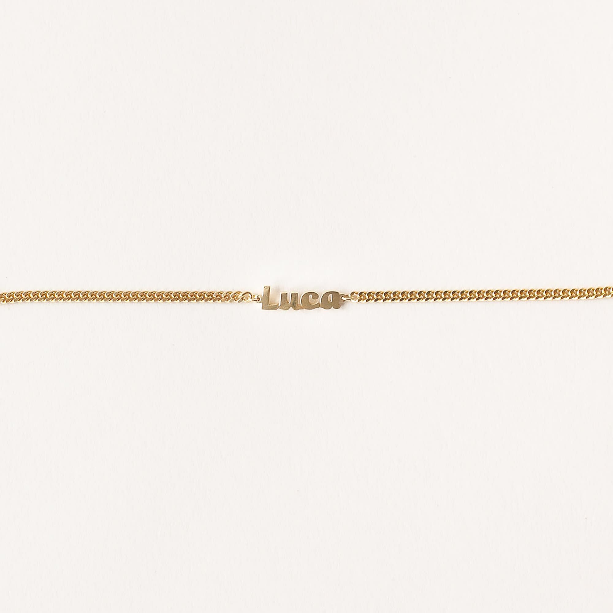 カスタマイズ【Grace Personalized】NIKKIブレスレット Custom Name Bracelet Bold Curb Chain by Gracepersonalized