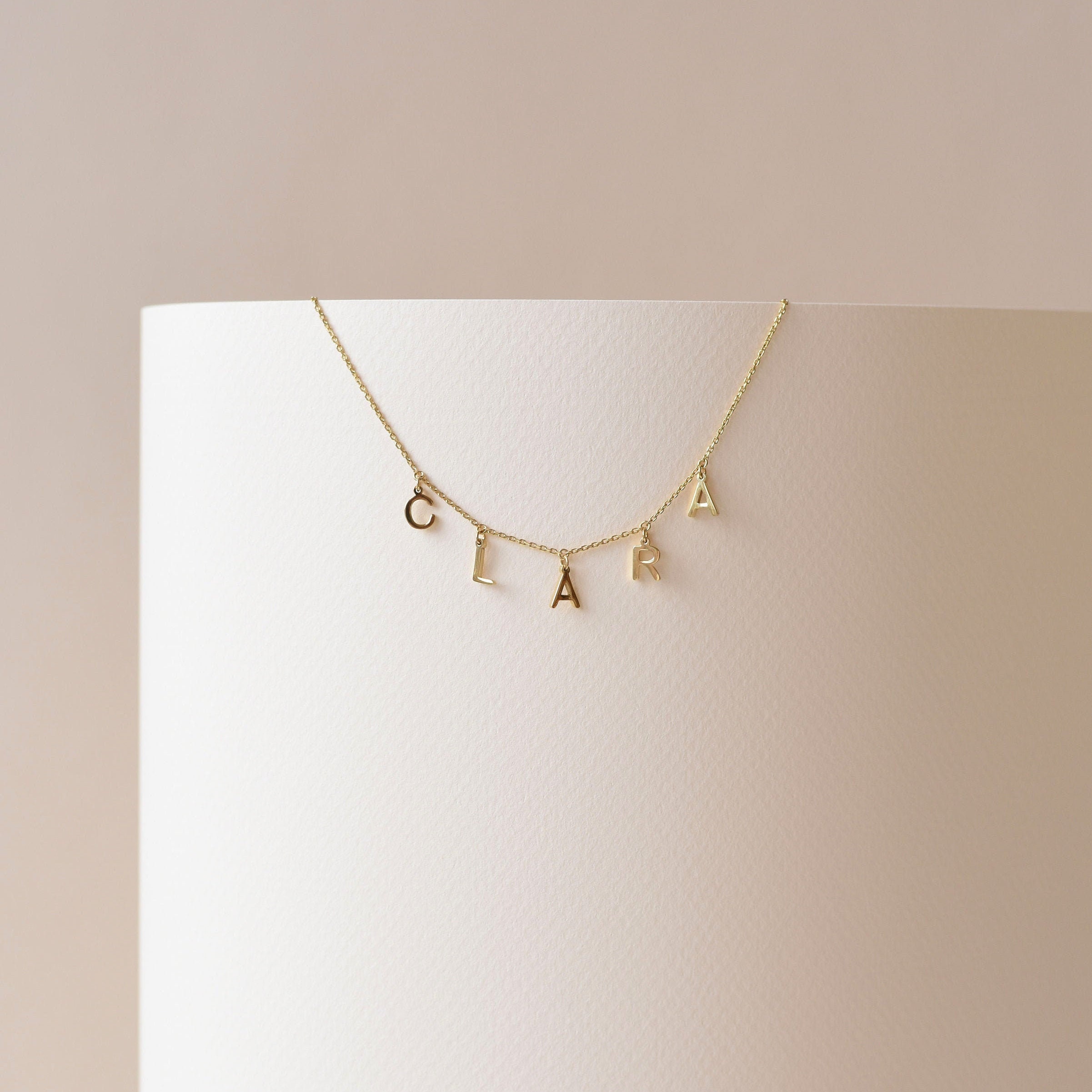 Dangle Letter Necklace Initials 