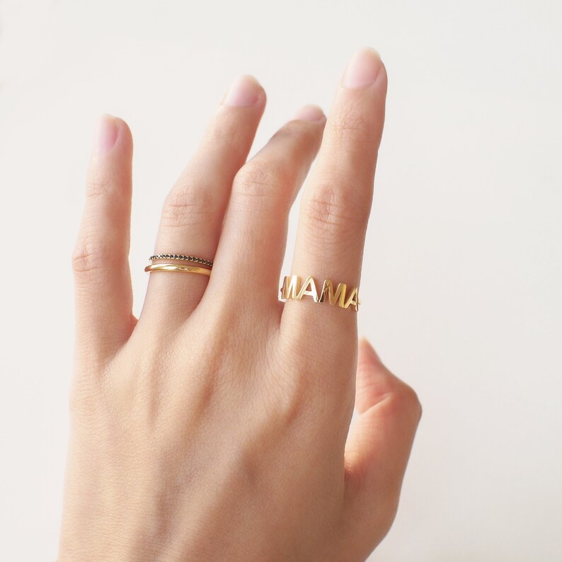 Stacking Band Ring Minimal Stacking Rings Midi Ring Etsy