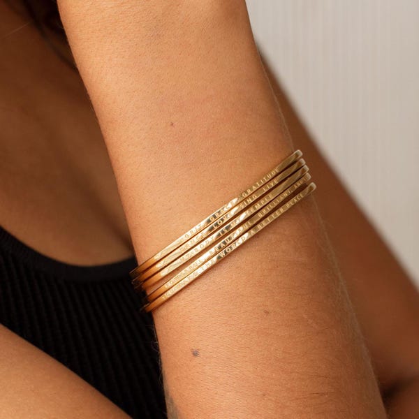 Dainty Cuff Engraved Bracelet - Custom Name Jewelry - Meaningful Gift for Her | Grace Personalized