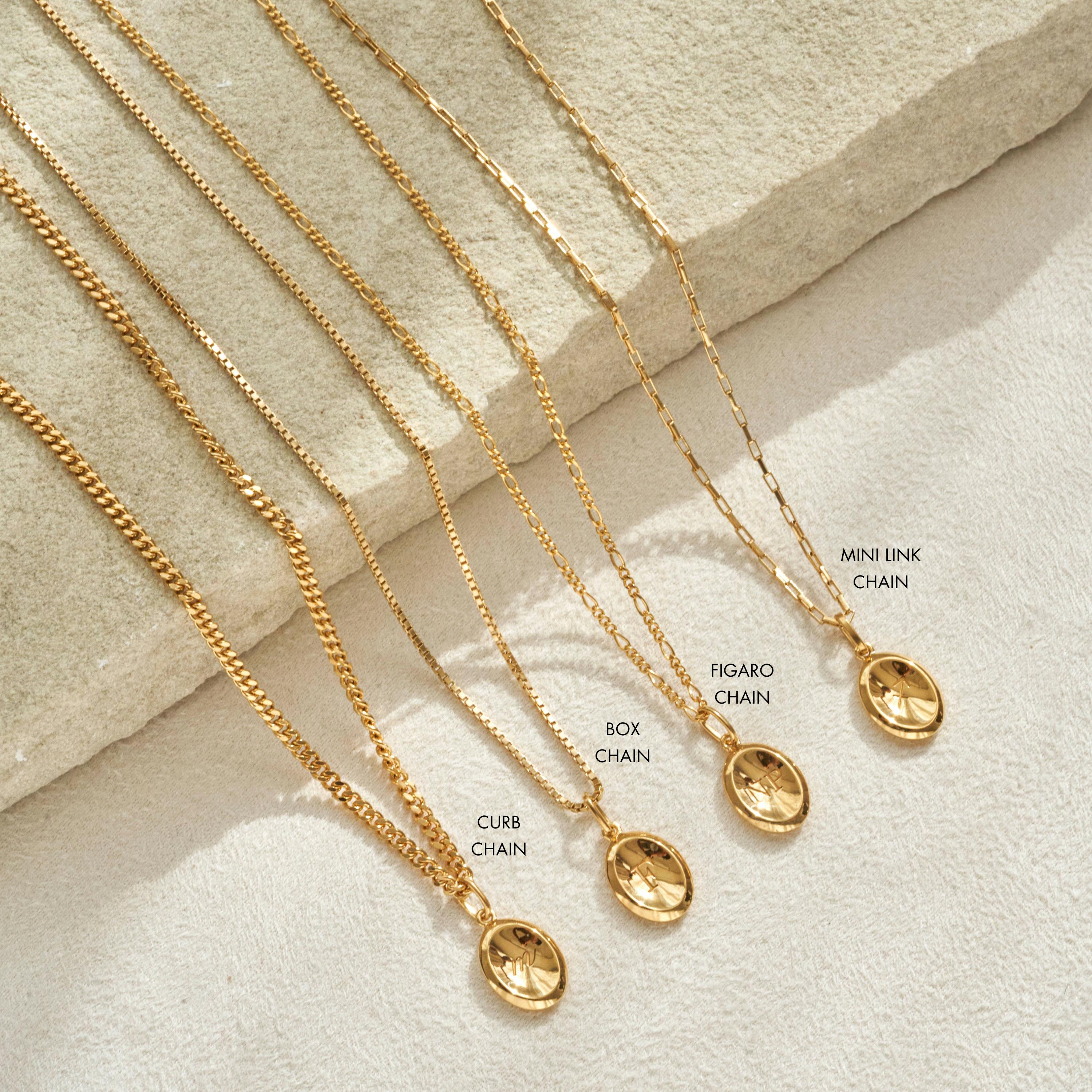 Engraved Oval Pendant Necklace by Gracepersonalized