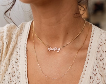 Pavé Cursive Name Necklace - Custom Nameplate Jewelry - Keepsake Mom Gift | Grace Personalized