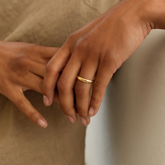 【Grace Personalized】RHETAリング Custom Engraved Band Ring by Gracepersonalized - Minimal