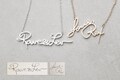 Actual Handwriting Necklace by GracePersonalized - Meaningful Personalized Signature Necklace -  Bridesmaid Jewelry *HANI NECKLACE*