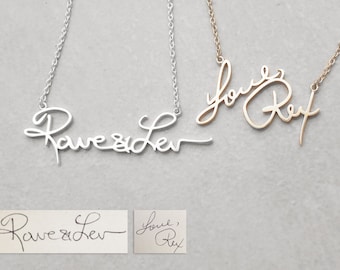 Actual Handwriting Necklace - Meaningful Personalized Signature Necklace -  Bridesmaid Jewelry - Christmas Gifts