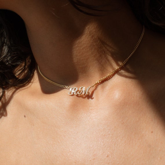 Personalized script necklace sale