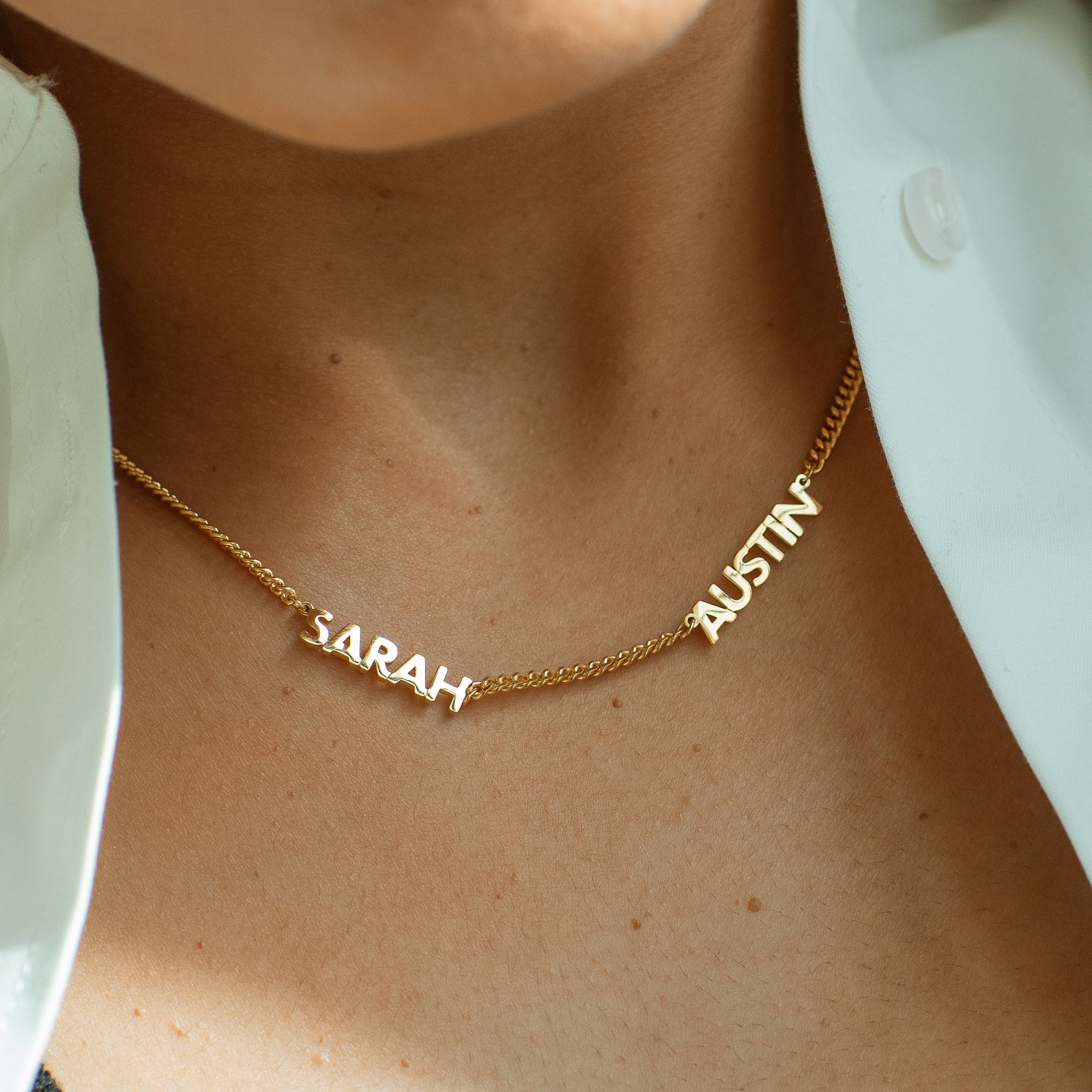 Multiple Name Necklace Custom Children Names Necklace Family