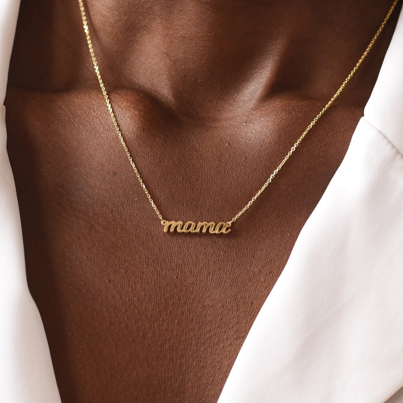 Ready-To-Ship | Mama Script Necklace - Mama Necklace - Mother Necklace - Mom Gift - Mother's Day Gifts  - New Mom Necklace PN02F105mama 