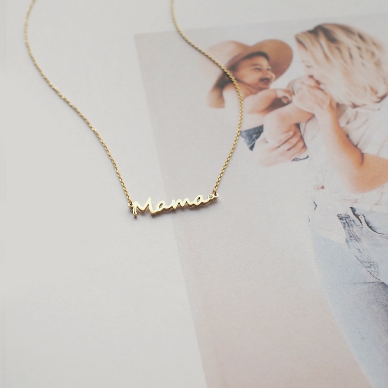 Mama ketting van GracePersonalized Moeder ketting Delicate Mama ketting Minimale ketting voor moeders Klaar voor verzending NATALIA KETTING afbeelding 5