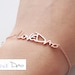 Actual Handwriting Bracelet - Personalized Memorial Signature Bracelet - Quality Silver, 18K Gold Vermeil, Rose Gold Vermeil Jewelry - #LA03