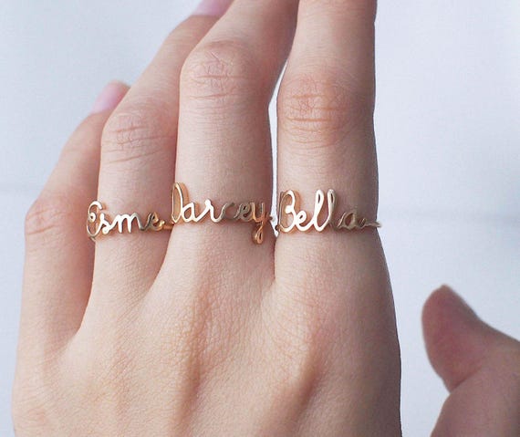 Custom Name Ring Personalized Name Ring 