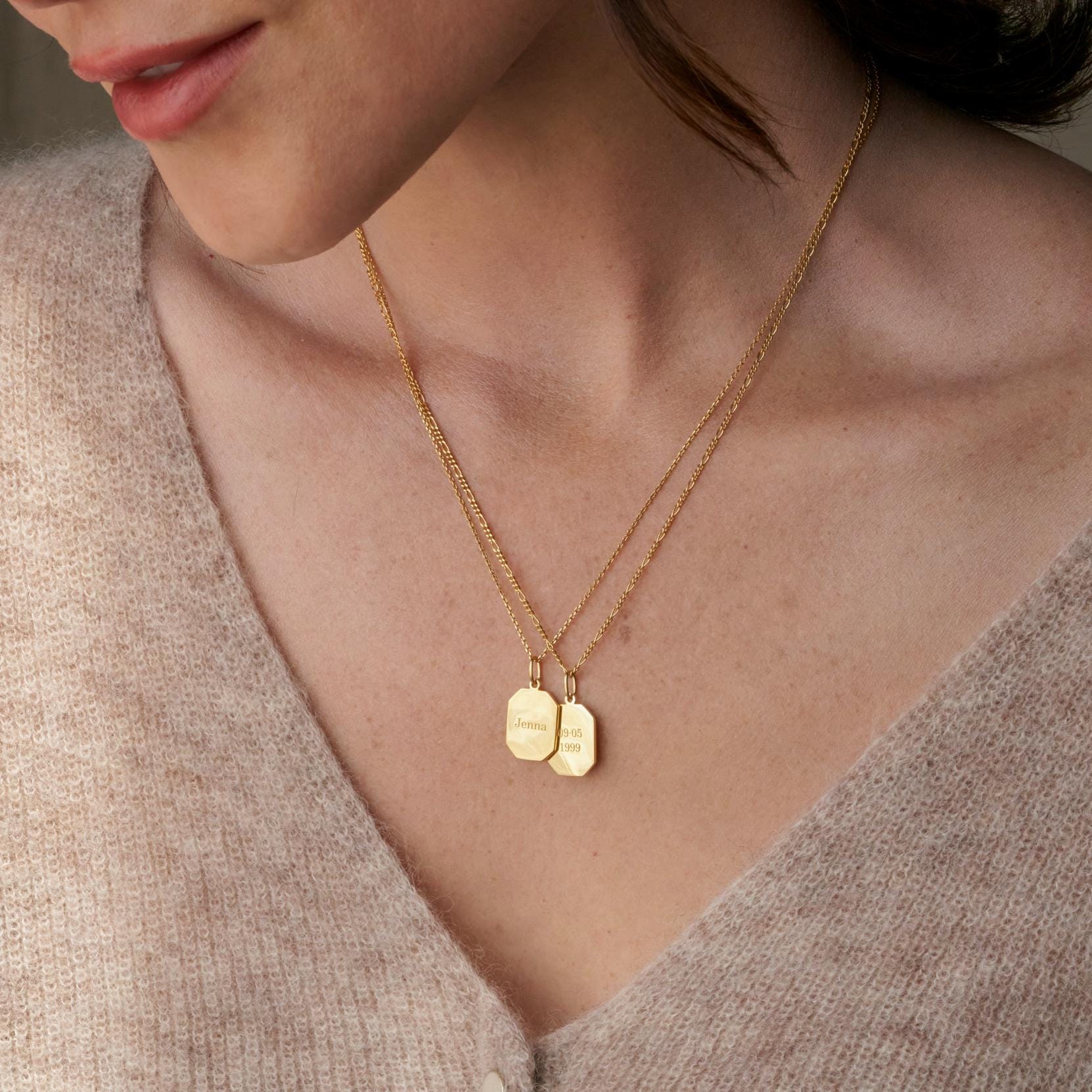 【Grace Personalized】ELENA AFFIRMATIONネックレス Engraved Affirmation Pendant Necklace by Gracepersonalized