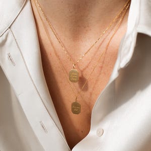 Aangepaste tag gegraveerde ketting - gouden initiële sieraden - zinvol cadeau voor haar | Grace Gepersonaliseerd afbeelding 9