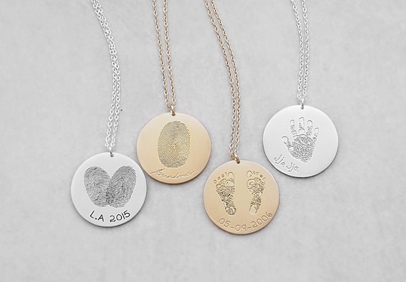 Fingerprint Necklace, Thumbprint Necklace, Finger Print Jewelry, Baby Print  Necklace, Handprint Necklace, Memorial Necklace Gift - Etsy | Vingerafdruk  ketting, Vingerafdruk, Doordachte geschenken