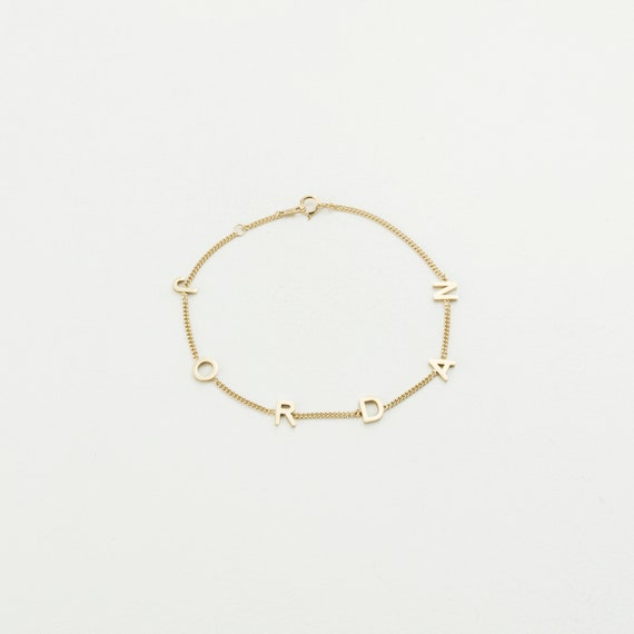 etsy letter bracelet