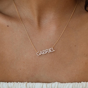 Pavé Name Necklace - Custom Gold Jewelry - Elegant Gift for Her | Grace Personalized