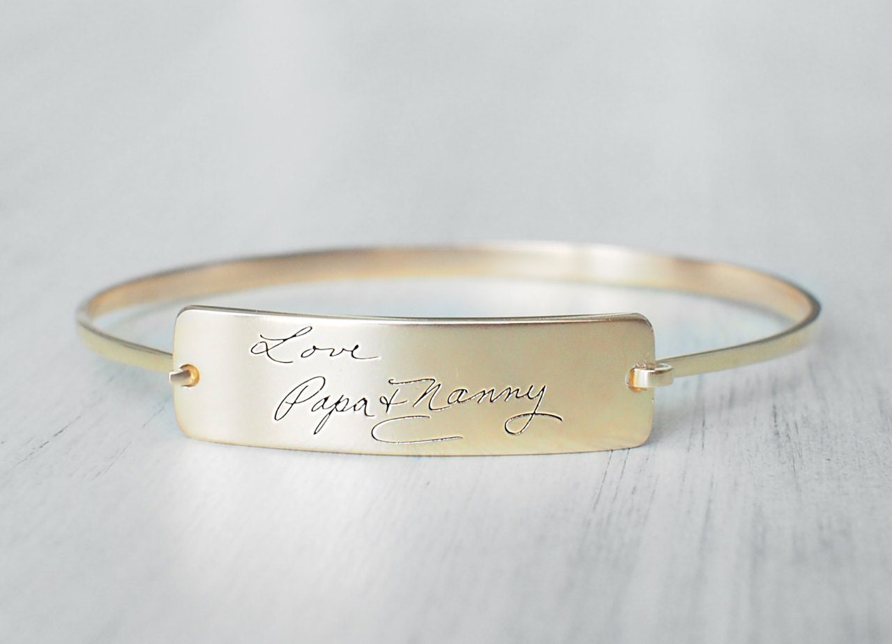 Handwriting engraved bracelet online