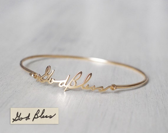 Actual Handwriting Bracelet Personalized Signature Bracelet for