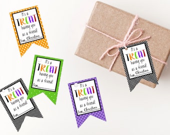 It's a Treat having you as a friend printable tags, Printable HALLOWEEN Party Favor Gift Tags by SUNSHINETULIPDESIGN