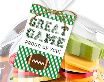 Printable Football Snack Tags | Printable Football Gift Tags | Football Thank You Tag | Snack Mom Tags | Sunshinetulipdesign