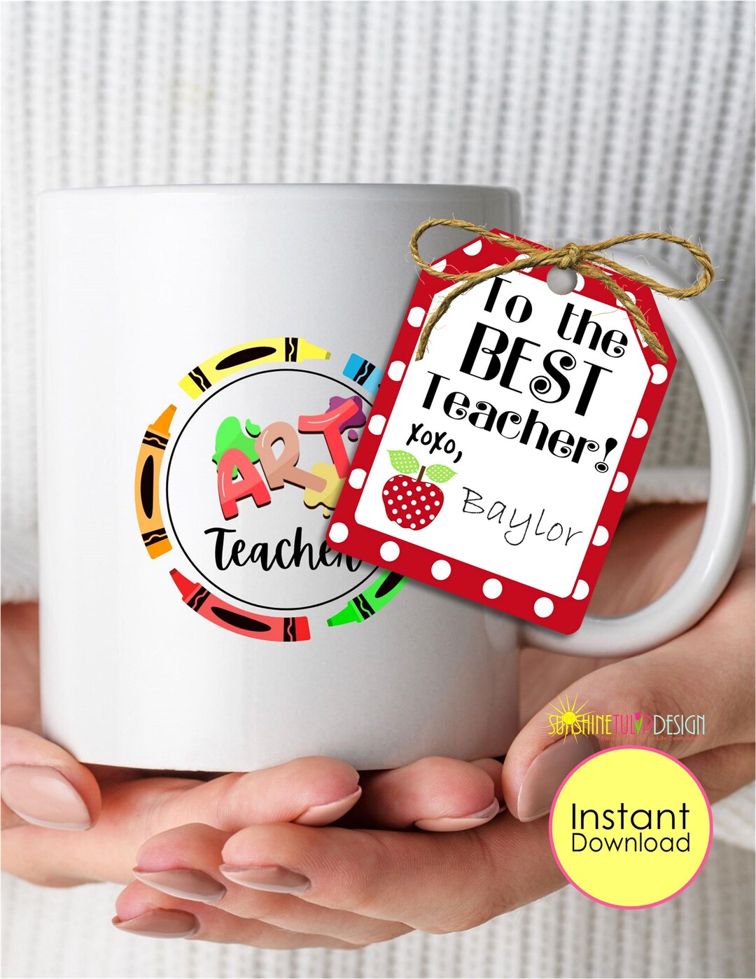 Printable Best Teacher Gift Tags | Back to School Gift Tags | End of ...