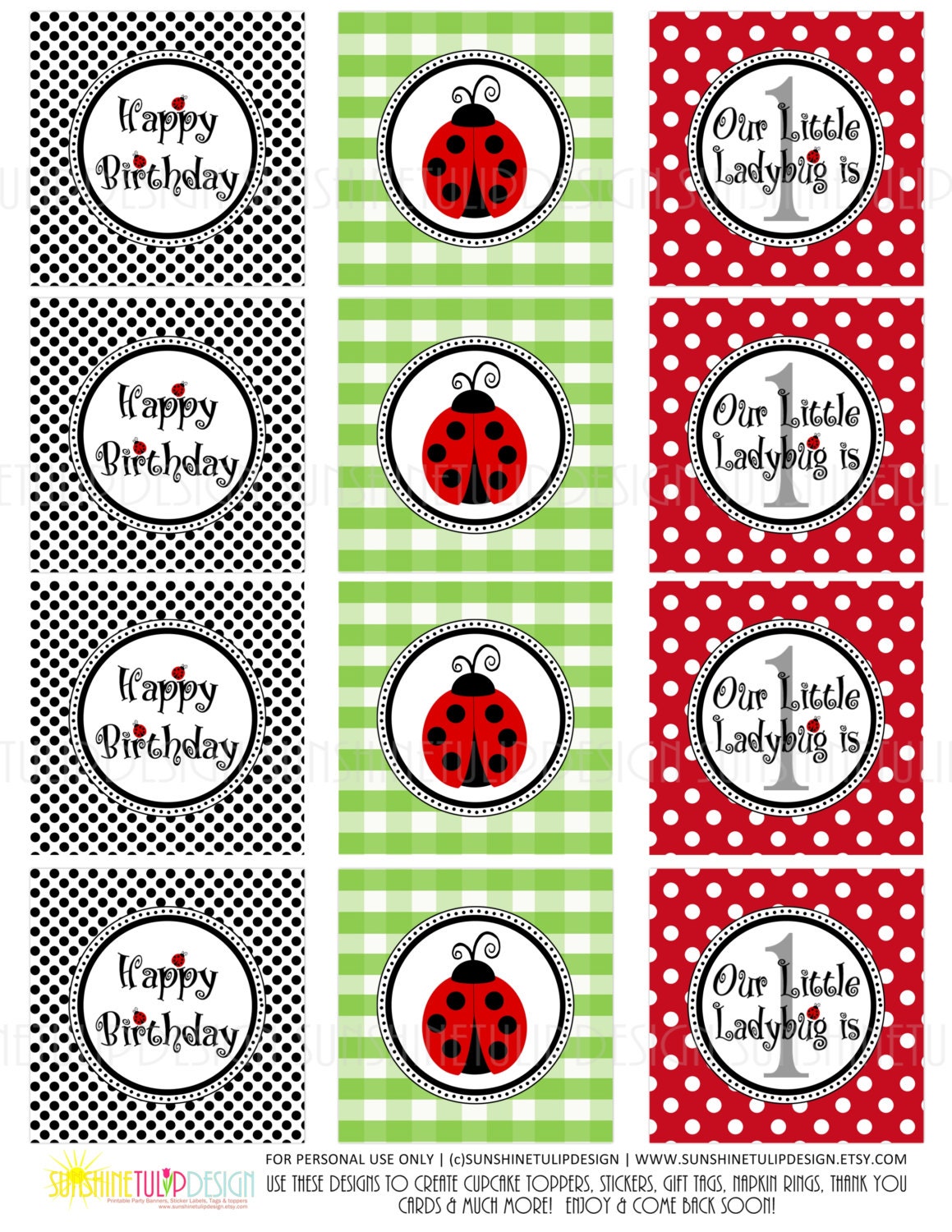 Printable Ladybug Birthday, Printable Ladybug Cupcake Toppers, Ladybug Gift Tags, Buffalo Plaid and Polka Dot by SUNSHINETULIPDESIGN - Etsy printable-ladybug-birthday-printable-ladybug-cupcake-toppers-ladybug-gift-tags-buffalo-plaid-and-polka-dot-by-sunshinetulipdesign-etsy