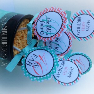 40th Birthday PRINTABLE Party Tags and Cupcake Toppers by - Etsy