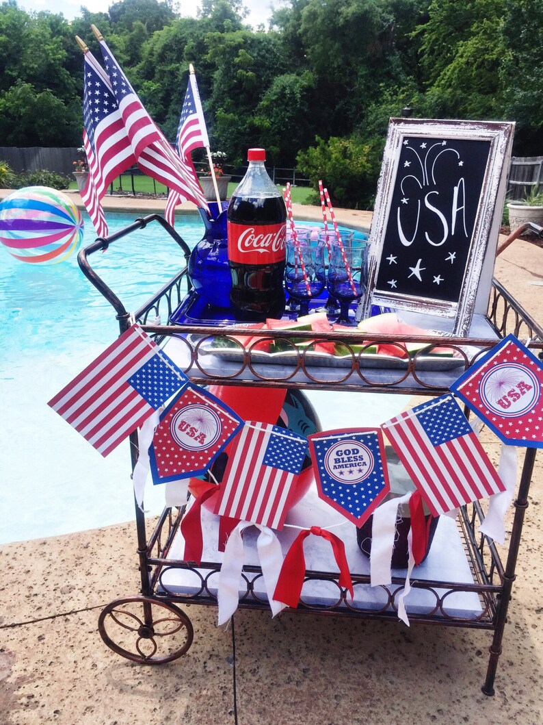 Printable Memorial Day Banner Printable 4th Of July Banner Etsy