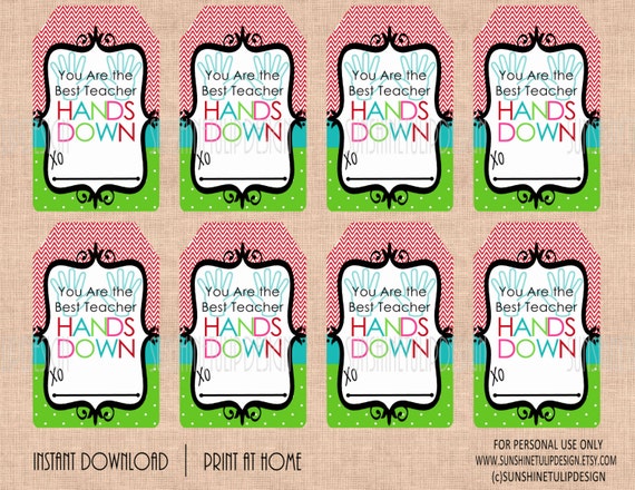 Teacher appreciation gift labels