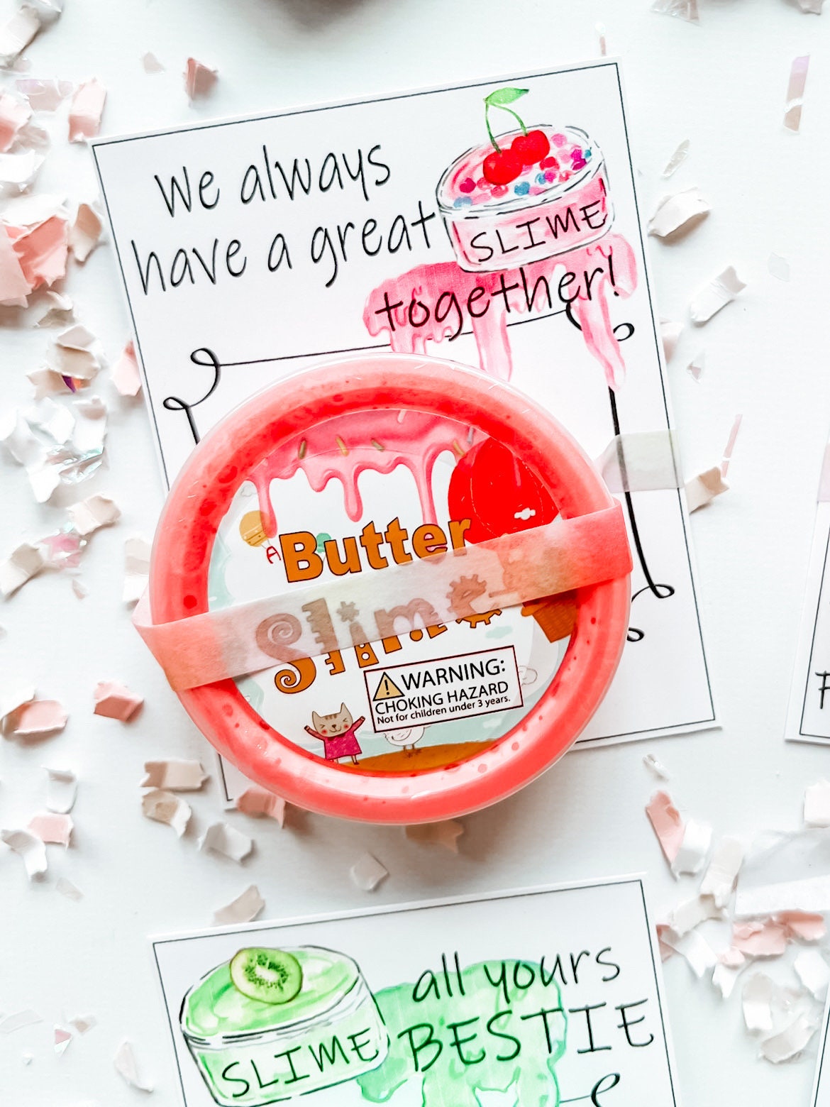 Valentine's Day Stickers, Personalized Slime Valentine Treat Labels, Tags Kids  Valentine Stickers 