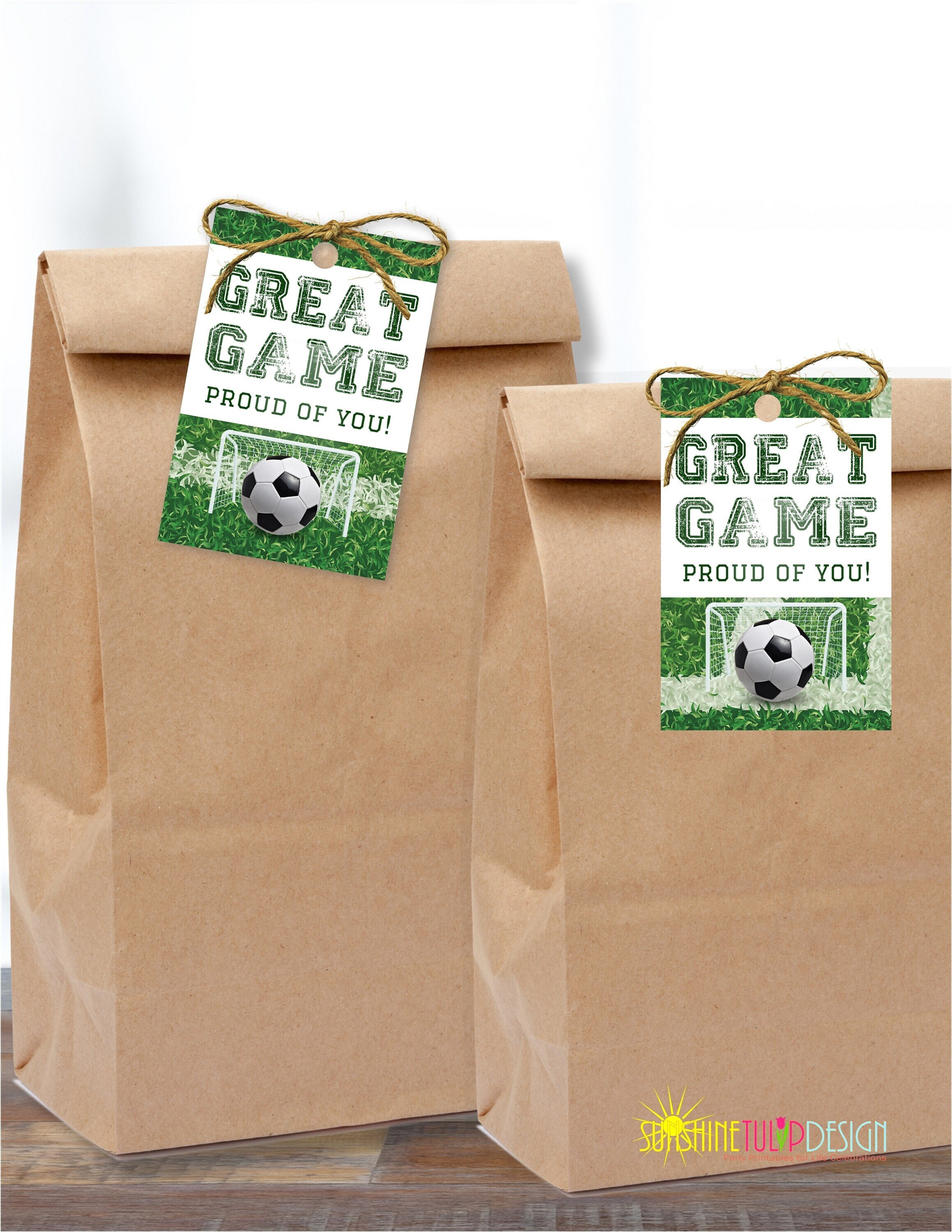 Printable Soccer Snack Tags | Printable Soccer Gift Tags | Soccer Thank ...