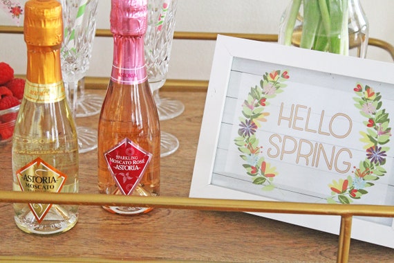 Printable Spring Art Wall Decor, Hello Spring, Printable Spring Home Decor by SUNSHINETULIPDESIGN Il_570xn
