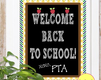 Affiches à imprimer pour l'association des parents d'élèves (APE), décoration murale, panneau de porte et mural « Bienvenue à l'école », panneau de table APE, téléchargement instantané, panneau de rentrée scolaire