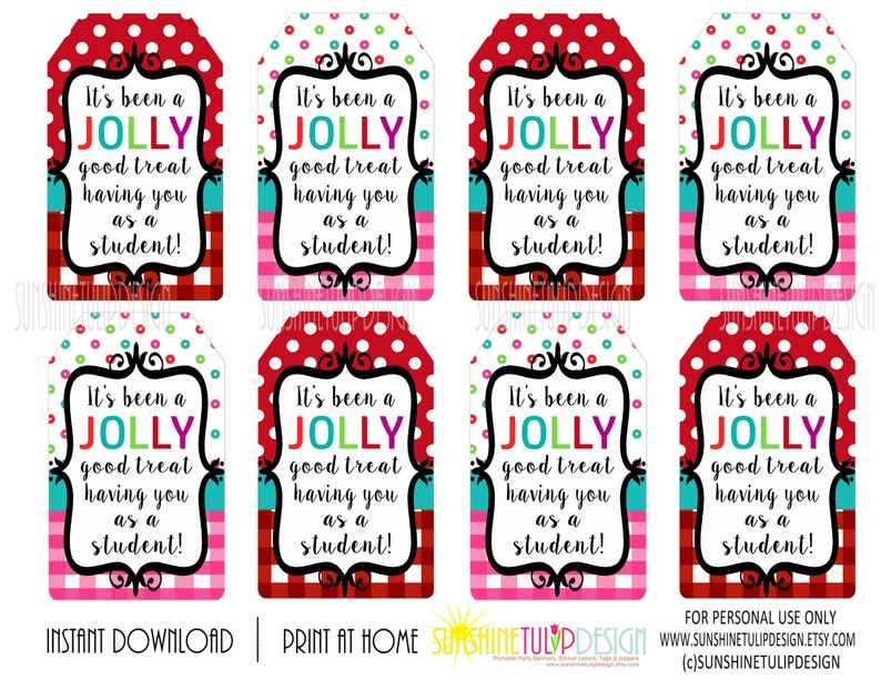 Printable Jolly Rancher Gift Tags From the Teacher to Student Etsy