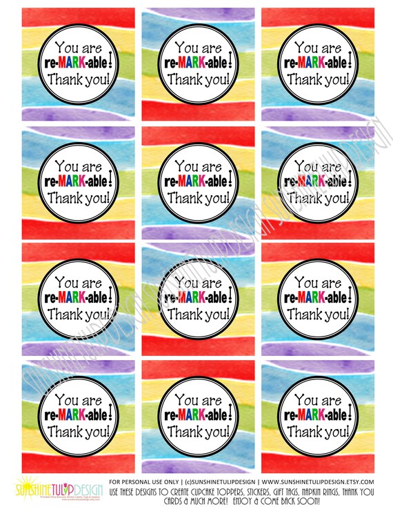 Printable Teacher Appreciation Tags You Are Remarkable Gift Tags printable-teacher-appreciation-tags-you-are-remarkable-gift-tags