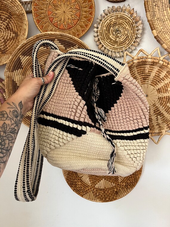 Crossbody Woven Bucket Bag • Sole/Society Boho Pur