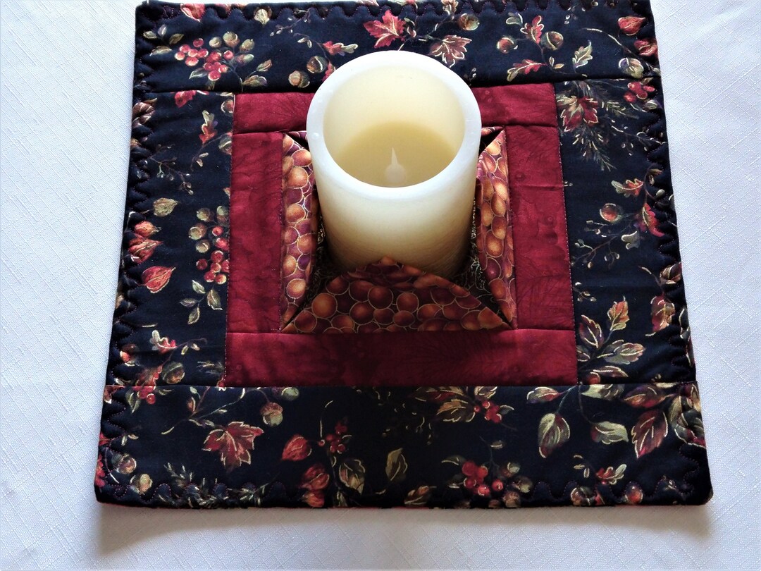 Candle Mat Quilt Quilted Candle Mat Quilts Candles by Etsy