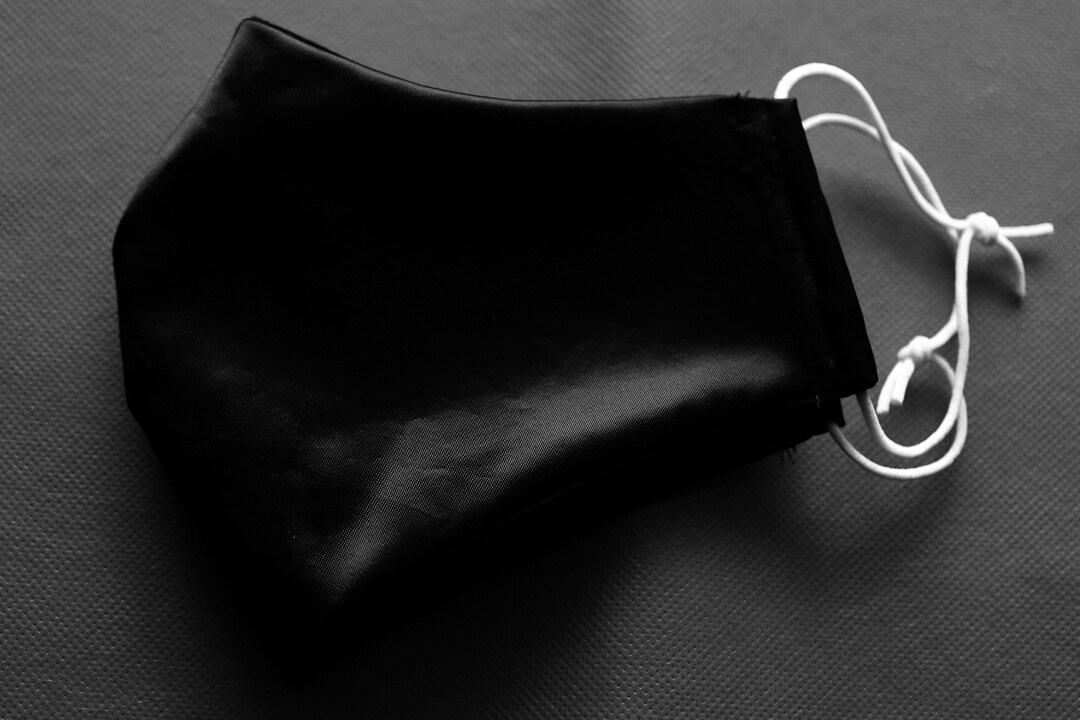 Formal Mask Men's Mask Wedding Mask Black Satin Mask Etsy