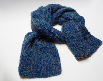 Long sparkly knitted scarf for women, Knitted shawl