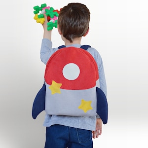 Sac à dos fusée, sac à dos personnalisé pour tout-petit, sac à dos pour la maternelle, sac à dos pour garçons, sac à dos spatial