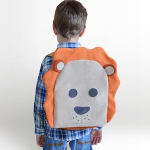 Sac à dos Lion, sac à dos personnalisé pour tout-petits, sac préscolaire, sac à dos pour enfants, sac à dos fait main, sac à dos animal, sac à dos jungle