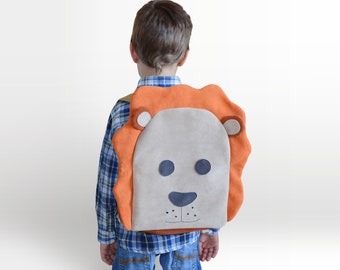 Lion backpack, personalised toddler backpack, preschool bag, kids backpack, handmade backpack, animal backpack, jungle backpack