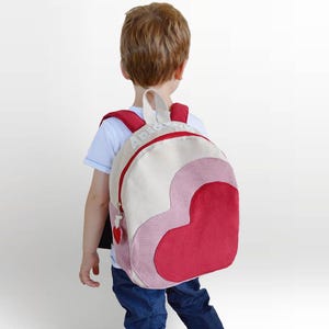 Sac à dos coeur, sac à dos personnalisé pour tout-petit, sac à dos pour enfants, sac à dos fait main, sac à dos d'amour
