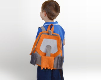 Truck backpack, personalised toddler backpack, kindergarten rucksack, boys backpack, excavator backpack, vehicle bag