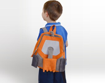 Truck backpack, personalised toddler backpack, kindergarten rucksack, boys backpack, excavator backpack, vehicle bag