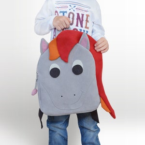 Sac à dos poney, sac à dos personnalisé pour tout-petit, sac préscolaire, sac à dos fait main, sac à dos animal, sac à dos fille, sac à dos enfant