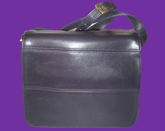 Vintage Coach Tribeca Purple Leather Crossbody Purse, Made in USA
